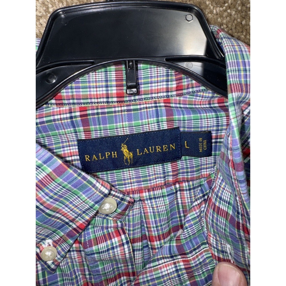 Men's Ralph Lauren Long Sleeve Button Down - Large - Plaid - Picture 3 of 5